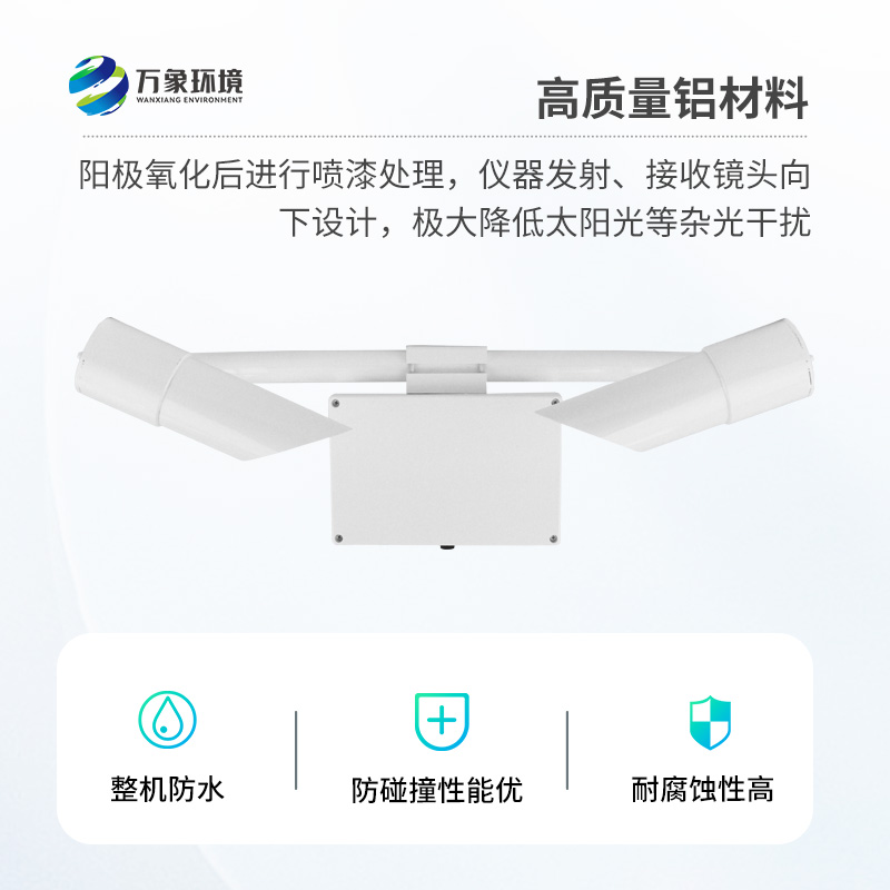 天氣現(xiàn)象傳感器采用前向散射法測量空氣總消光系數(shù)，進(jìn)而計(jì)算當(dāng)前能見度
